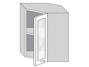 1.60.3у Шкаф настенный (h=720) угловой на 600мм со стекл. дверцей в Нягани - nyagan.magazin-mebel74.ru | фото