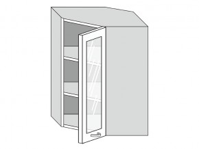 19.60.3у Шкаф настенный (h=913) угловой на 600мм со стекл. дверцей в Нягани - nyagan.magazin-mebel74.ru | фото
