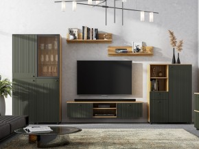 Гостиная Милан Дуб Золотой/Олива Софт в Нягани - nyagan.magazin-mebel74.ru | фото