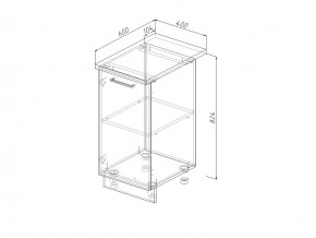 Н 40 Модуль нижний Без Столешницы МН 40 в Нягани - nyagan.magazin-mebel74.ru | фото