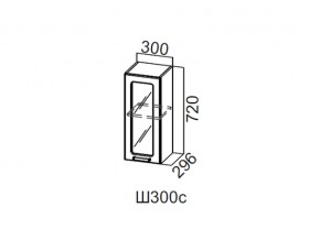 Ш300с/720 Шкаф навесной 300/720 (со стеклом) в Нягани - nyagan.magazin-mebel74.ru | фото