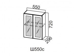 Ш550с/720 Шкаф навесной 550/720 (со стеклом) в Нягани - nyagan.magazin-mebel74.ru | фото