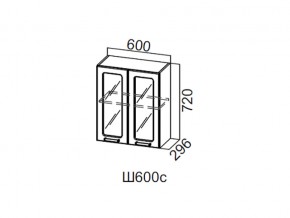 Ш600с/720 Шкаф навесной 600/720 (со стеклом) в Нягани - nyagan.magazin-mebel74.ru | фото