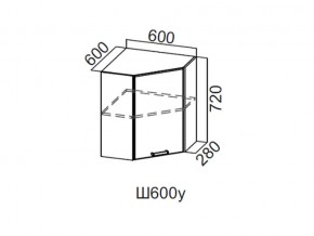 Ш600у/720 Шкаф навесной 600/720 (угловой) в Нягани - nyagan.magazin-mebel74.ru | фото