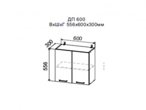 Шкаф верхний ДП600мм с 2-мя дверками в Нягани - nyagan.magazin-mebel74.ru | фото